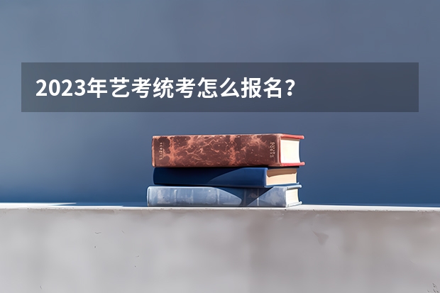 2023年艺考统考怎么报名？