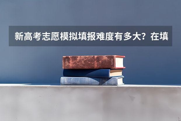 新高考志愿模拟填报难度有多大？在填报时需要注意什么？