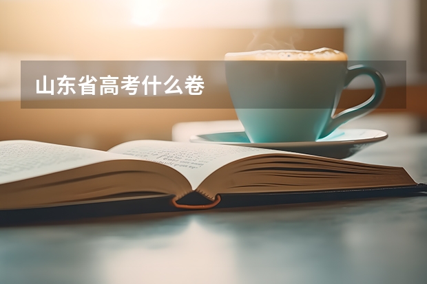 山东省高考什么卷