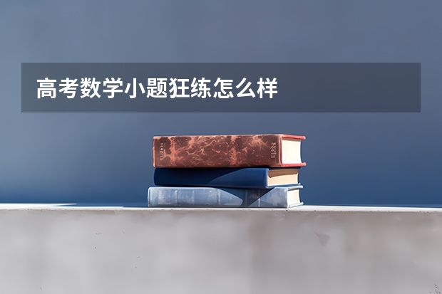 高考数学小题狂练怎么样