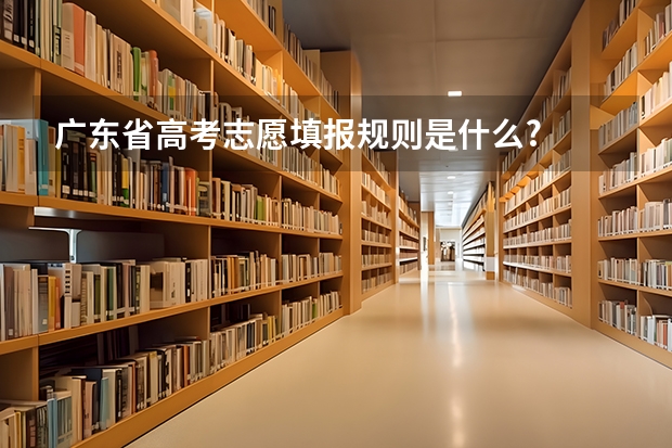 广东省高考志愿填报规则是什么?