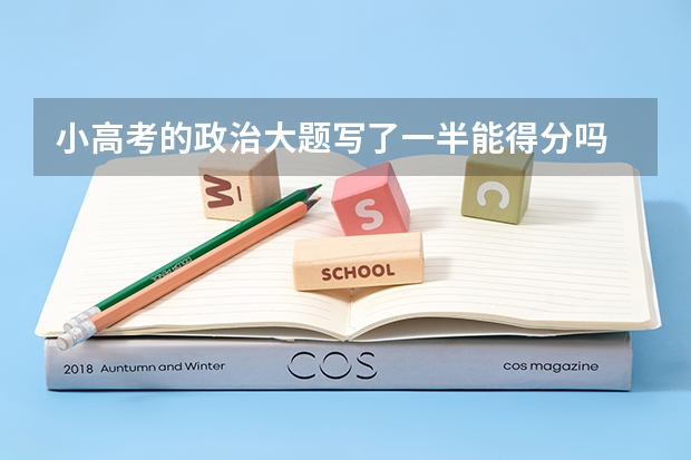 小高考的政治大题写了一半能得分吗