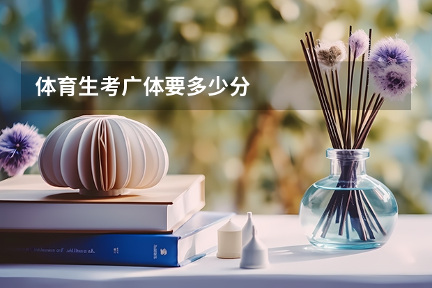 体育生考广体要多少分