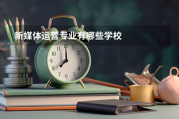新媒体运营专业有哪些学校