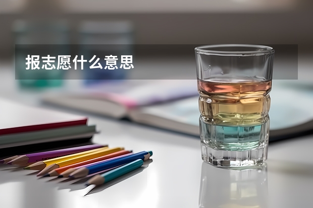 报志愿什么意思