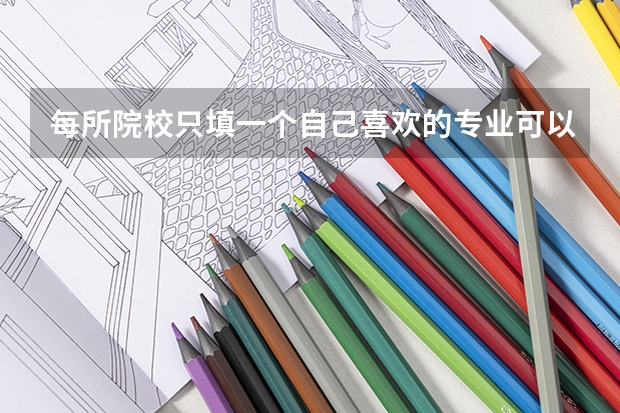 每所院校只填一个自己喜欢的专业可以吗？