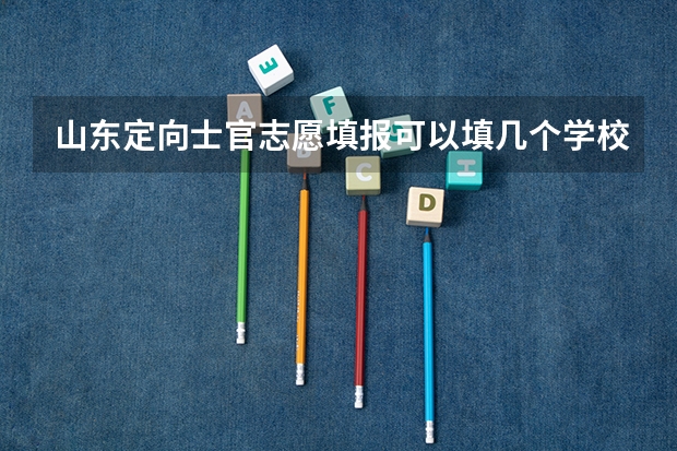 山东定向士官志愿填报可以填几个学校（潍坊职业学院单独招生网上报名流程）
