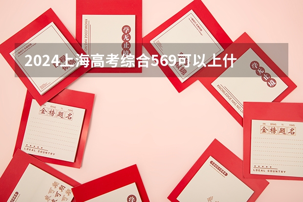 2024上海高考综合569可以上什么大学