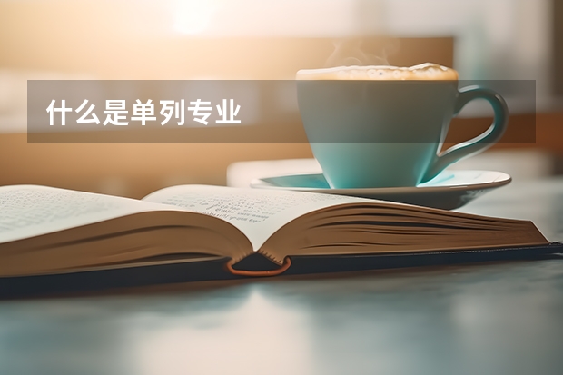 什么是单列专业