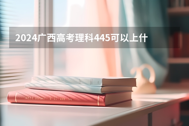 2024广西高考理科445可以上什么大学