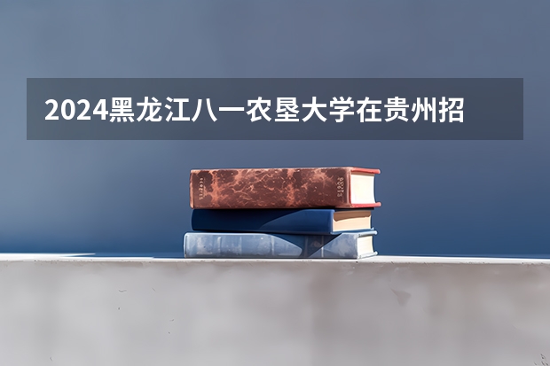 2024黑龙江八一农垦大学在贵州招生计划人数