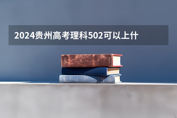 2024贵州高考理科502可以上什么大学
