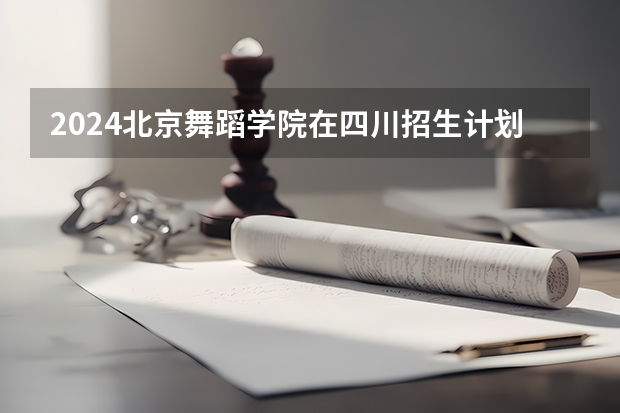 2024北京舞蹈学院在四川招生计划人数
