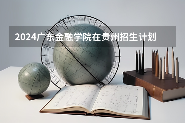 2024广东金融学院在贵州招生计划人数