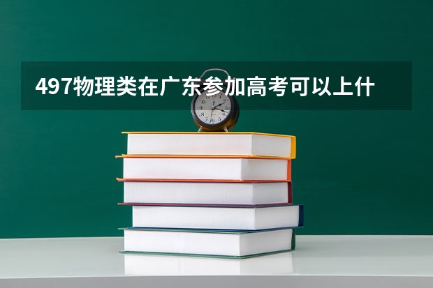 497物理类在广东参加高考可以上什么大学