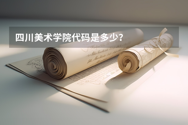 四川美术学院代码是多少?