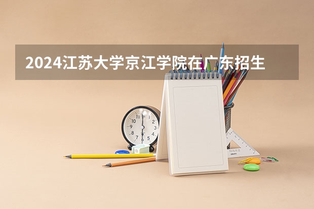 2024江苏大学京江学院在广东招生计划人数