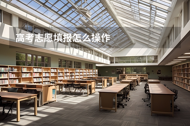 高考志愿填报怎么操作