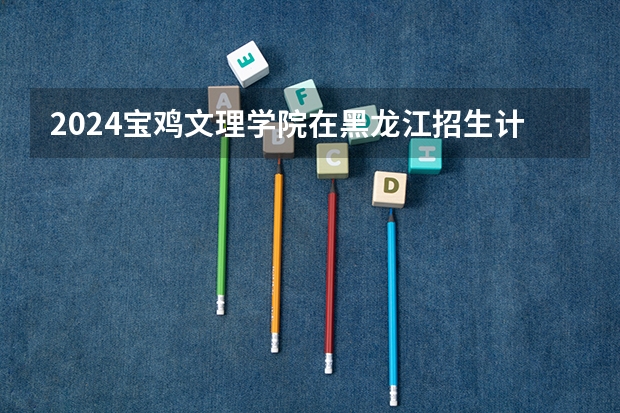 2024宝鸡文理学院在黑龙江招生计划人数