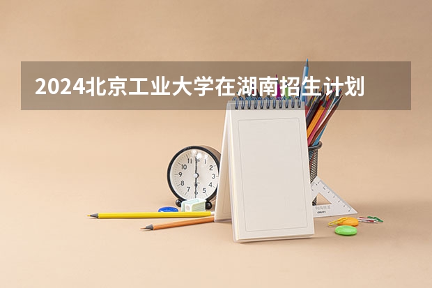 2024北京工业大学在湖南招生计划人数