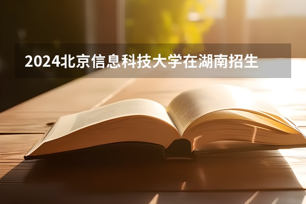 2024北京信息科技大学在湖南招生计划人数