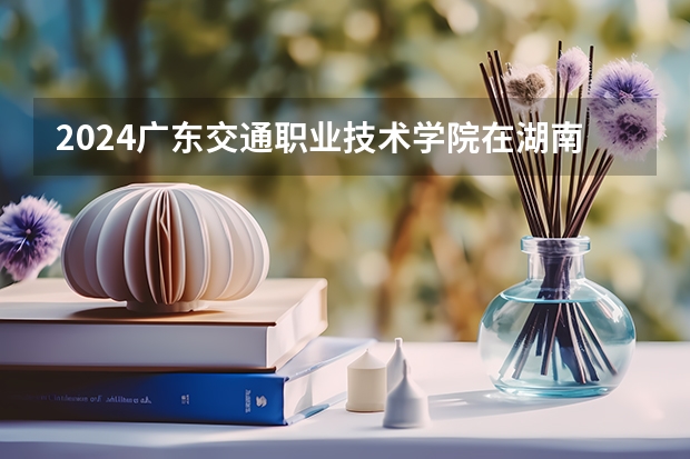 2024广东交通职业技术学院在湖南招生计划人数