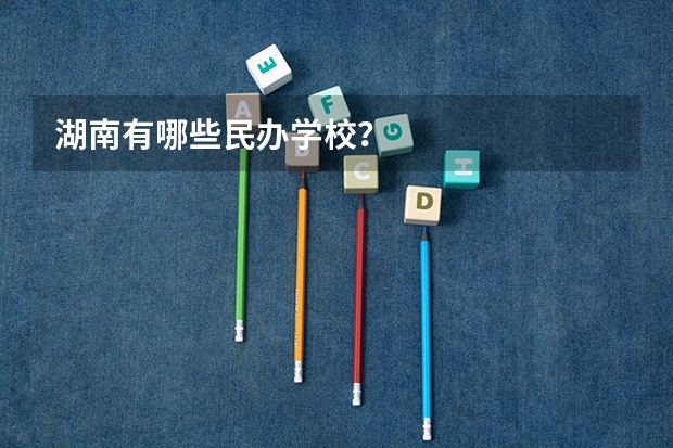 湖南有哪些民办学校？