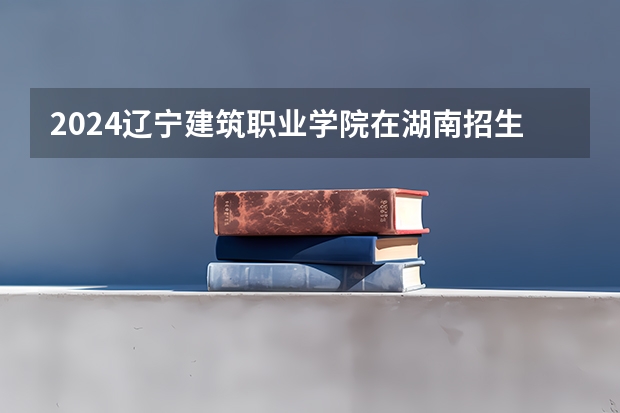 2024辽宁建筑职业学院在湖南招生计划人数