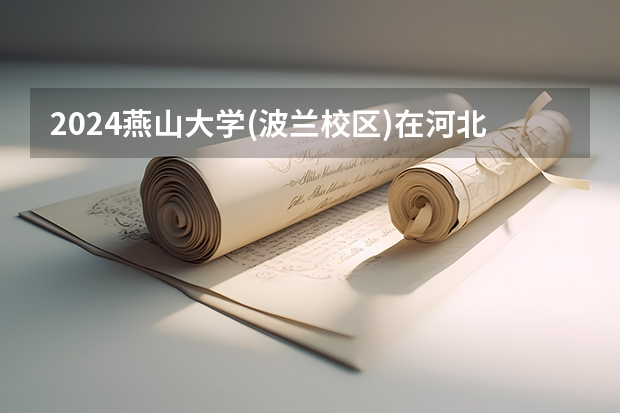 2024燕山大学(波兰校区)在河北招生计划人数