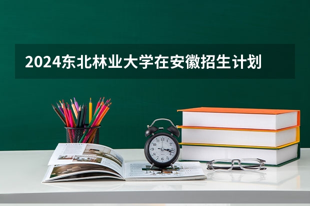 2024东北林业大学在安徽招生计划人数
