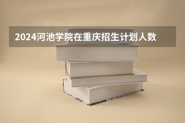 2024河池学院在重庆招生计划人数