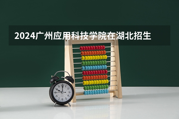 2024广州应用科技学院在湖北招生计划人数