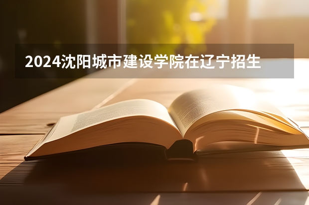 2024沈阳城市建设学院在辽宁招生计划人数