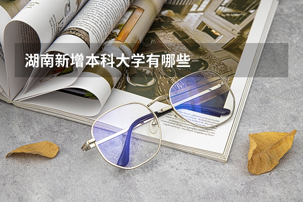 湖南新增本科大学有哪些