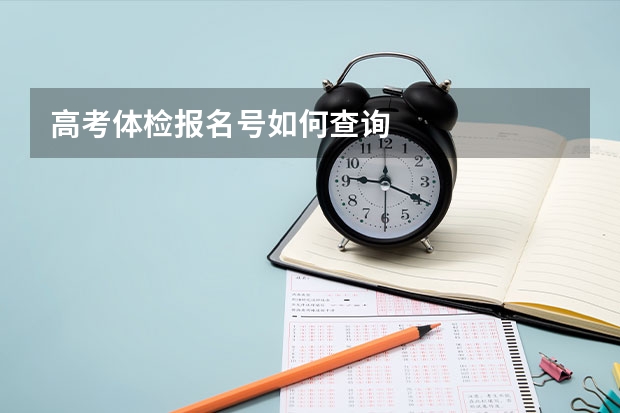 高考体检报名号如何查询