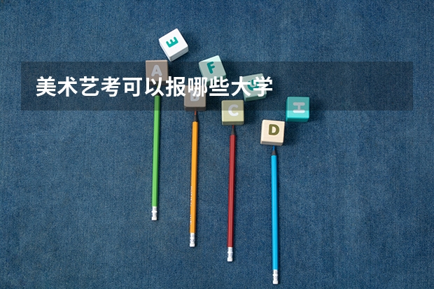 美术艺考可以报哪些大学