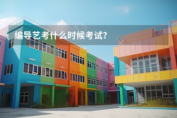 编导艺考什么时候考试？