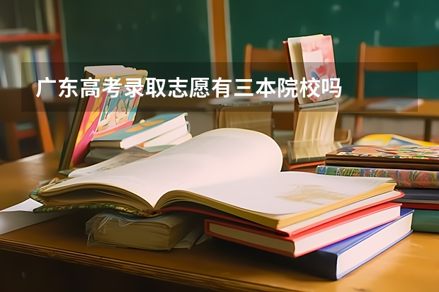 广东高考录取志愿有三本院校吗