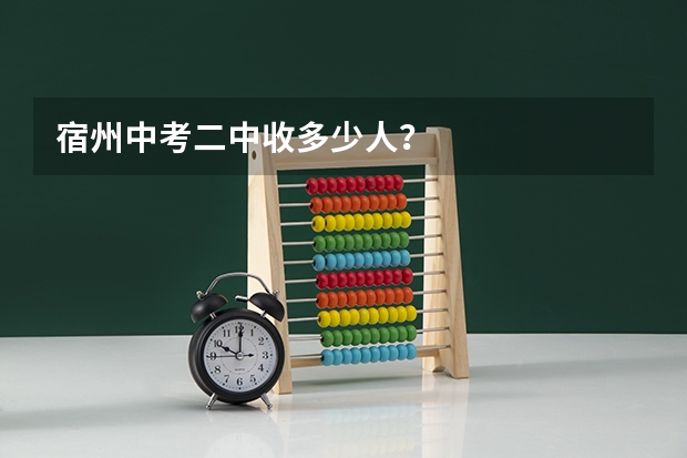 宿州中考二中收多少人?