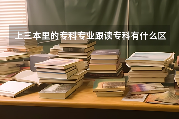 上三本里的专科专业跟读专科有什么区别