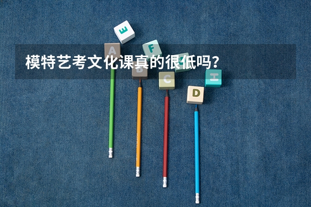 模特艺考文化课真的很低吗?