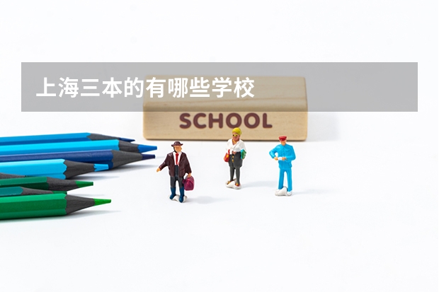 上海三本的有哪些学校