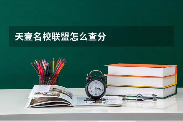 天壹名校联盟怎么查分