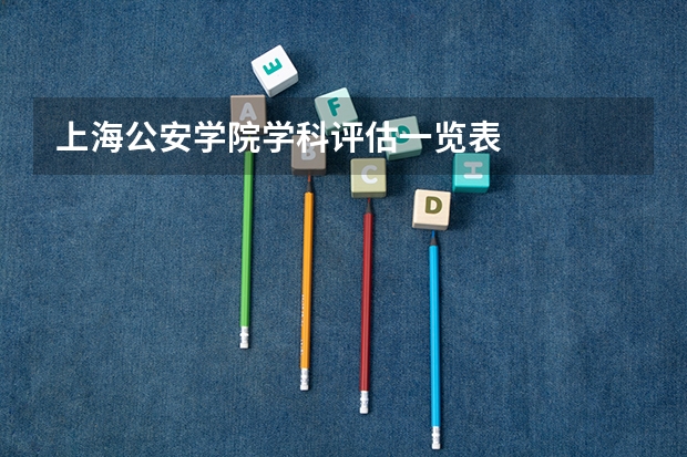 上海公安学院学科评估一览表