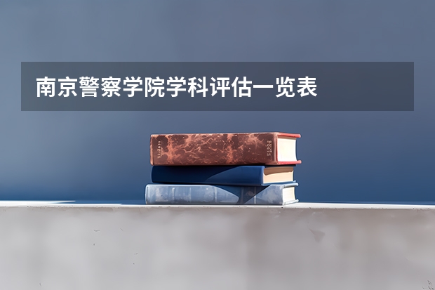 南京警察学院学科评估一览表