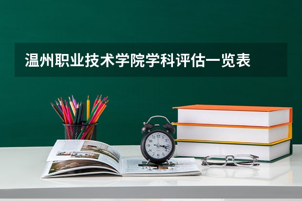 温州职业技术学院学科评估一览表