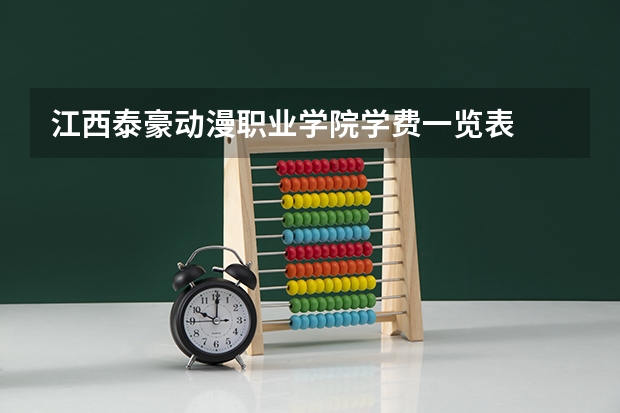 江西泰豪动漫职业学院学费一览表