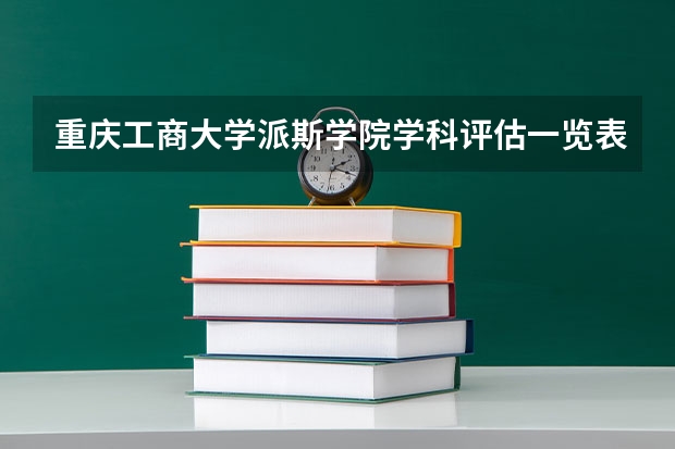 重庆工商大学派斯学院学科评估一览表