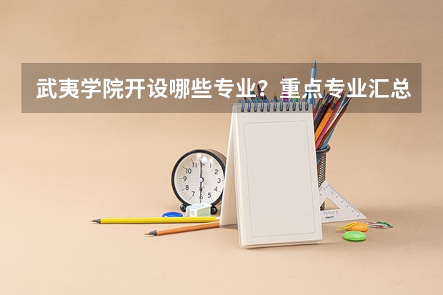 武夷学院开设哪些专业？重点专业汇总