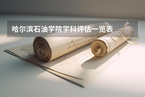 哈尔滨石油学院学科评估一览表